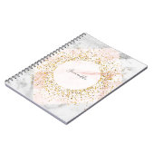 Speciaal Roos Gold Glitter Marble Notitieboek (Linkerzijde)