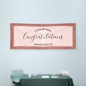 Speciaal Roos Gold Glitter Nurse Afstuderen Spandoek (Beurs)