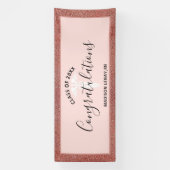 Speciaal Roos Gold Glitter Nurse Afstuderen Spandoek (Verticaal)