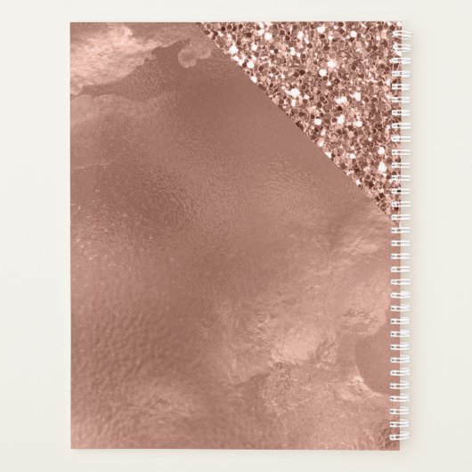 Speciaal Roos Gold Glitter | Roze Boss Babe Planner (Achterkant)
