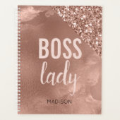 Speciaal Roos Gold Glitter | Roze Boss Lady Planner (Voorkant)