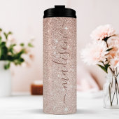Speciaal Roos Gold Glitter Thermosbeker