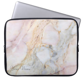 Speciaal Roos Gold Grey Marble Laptop Hoesje Laptop Sleeve