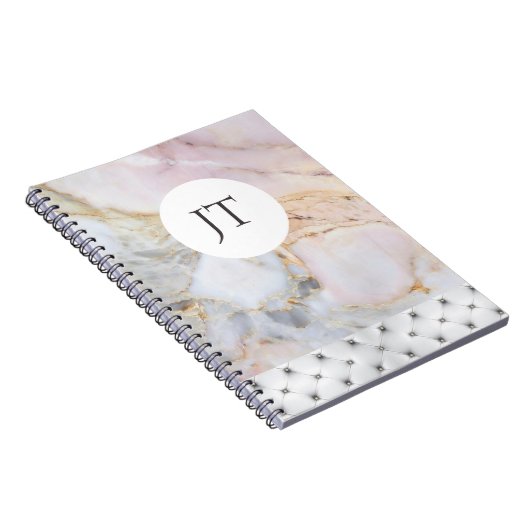 Speciaal Roos Gold Grey Marble Notitieboek (Rechterzijde)