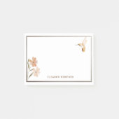 Speciaal Roos Gold Hummingbird and Flower Post-it® Notes (Voorkant)
