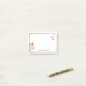 Speciaal Roos Gold Hummingbird and Flower Post-it® Notes (Op bureau)