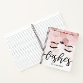 Speciaal Roos Gold Lashes Benoemingboek Notitieboek (Binnen)