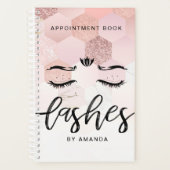 Speciaal Roos Gold Lashes Benoemingboek Planner (Voorkant)