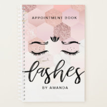 Speciaal Roos Gold Lashes Benoemingboek