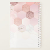 Speciaal Roos Gold Lashes Benoemingboek Planner (Achterkant)