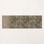 Speciaal Roos Gold Leopard Spots Animal Print Yogamat (Achterkant (horizontaal))