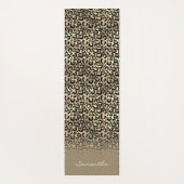 Speciaal Roos Gold Leopard Spots Animal Print Yogamat (Achterkant)