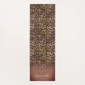 Speciaal Roos Gold Leopard Spots Animal Print Yogamat (Achterkant)