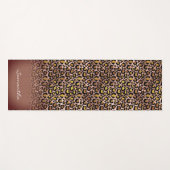 Speciaal Roos Gold Leopard Spots Animal Print Yogamat (Voorkant (horizontaal))
