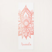 Speciaal Roos Gold Lotus Flower Mandala Roze Yogamat (Achterkant)