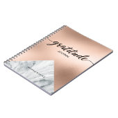 Speciaal Roos Gold Marble Gratitude Journal Notitieboek (Linkerzijde)