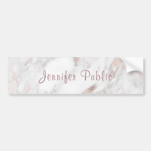 Speciaal Roos Gold Marble Handwrited Script Bumpersticker