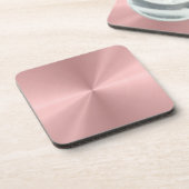 Speciaal Roos Gold Metallic Radiale Textuur Bier Onderzetter (Linkerzijde)