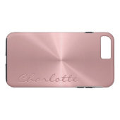 Speciaal Roos Gold Metallic Radiale Textuur Case-Mate iPhone Case (Achterkant (Horizontaal))