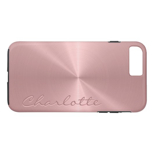 Speciaal Roos Gold Metallic Radiale Textuur Case-Mate iPhone Case (Achterkant (Horizontaal))