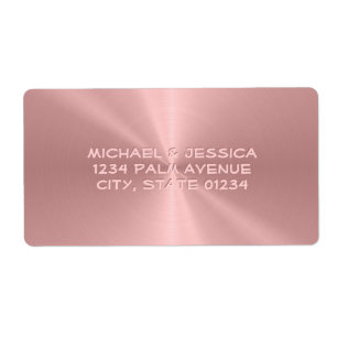 Speciaal Roos Gold Metallic Radiale Textuur Etiket