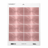 Speciaal Roos Gold Metallic Radiale Textuur Etiket (Full Sheet)