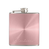 Speciaal Roos Gold Metallic Radiale Textuur Heupfles (Voorkant)