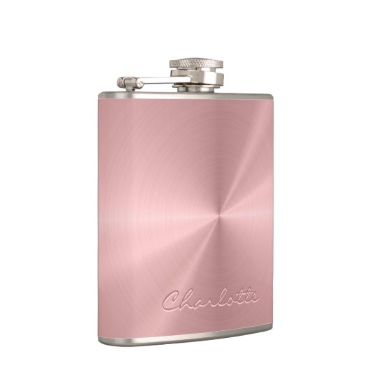 Speciaal Roos Gold Metallic Radiale Textuur Heupfles (Rechts)