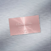 Speciaal Roos Gold Metallic Radiale Textuur Magnetisch Visitekaartje (Voorbeeld)