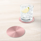 Speciaal Roos Gold Metallic Radiale Textuur Ronde Kartonnen Onderzetter (Insitu)