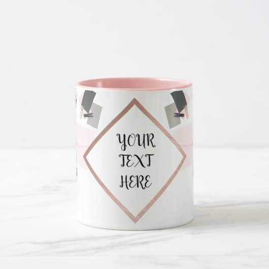 Speciaal Roos Gold Modern Design Mok (Midden)