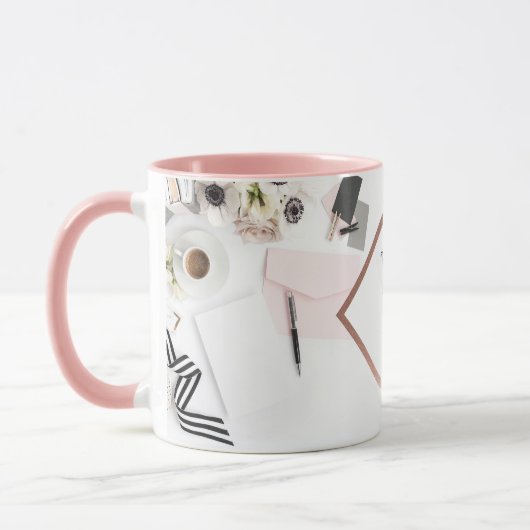 Speciaal Roos Gold Modern Design Mok (Links)