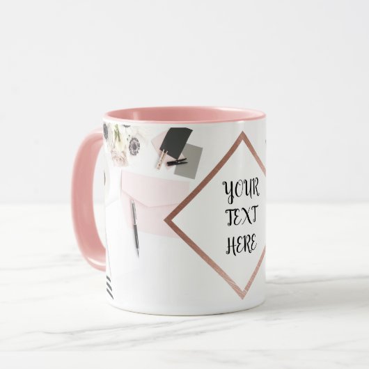 Speciaal Roos Gold Modern Design Mok (Voorkant links)