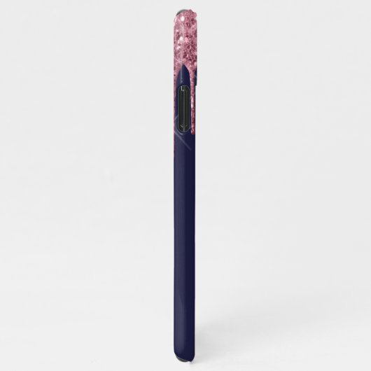 Speciaal Roos Gold Navy Blu Handgeschreven BUDGET iPhone Hoesje (Rechterkant)