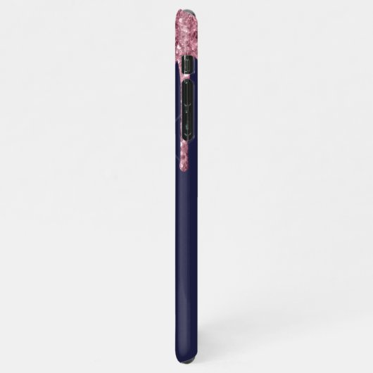 Speciaal Roos Gold Navy Blu Handgeschreven BUDGET iPhone Hoesje (Linkerkant)