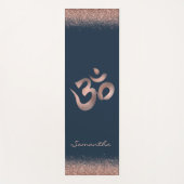 Speciaal Roos Gold Om-symbool Yogamat (Voorkant)