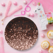 Speciaal Roos Gold Sparkle Papieren Bordje (Feest)