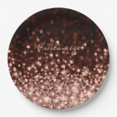 Speciaal Roos Gold Sparkle Papieren Bordje (Voorkant)