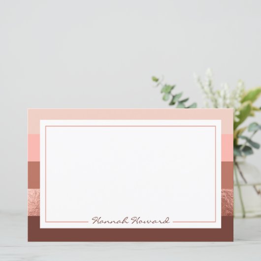 Speciaal Roos Gold Striped Papier (Staand voorkant)