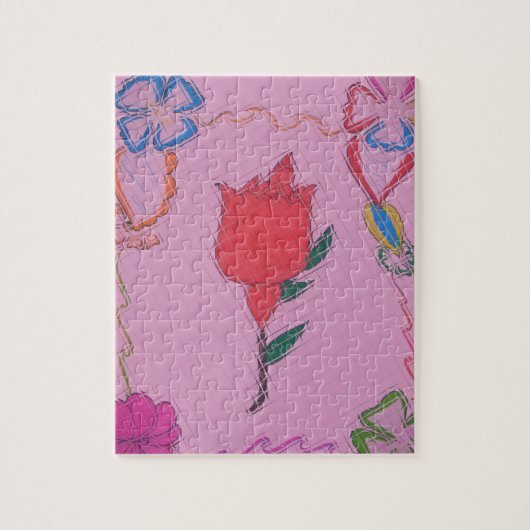 Speciaal Roos Licht baby roze Legpuzzel (Verticaal)