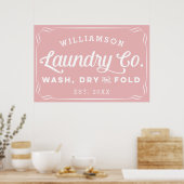 Speciaal Roos wasgoed droogtrommel Poster (Keuken)