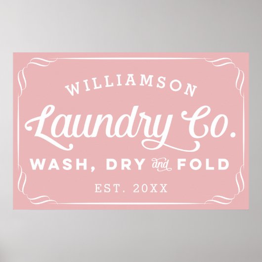 Speciaal Roos wasgoed droogtrommel Poster (Voorkant)