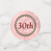 Speciaal roze, 30e verjaardag confetti (Kleine voorkant)