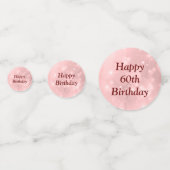 Speciaal roze, 60ste verjaardag confetti (Achterkanten)