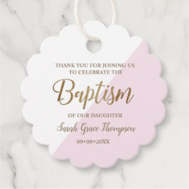 Speciaal roze babyboomkapsel bedankt bedankjes labels