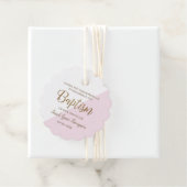 Speciaal roze babyboomkapsel bedankt bedankjes labels (In situ)