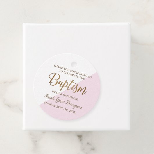 Speciaal roze babyboomkapsel bedankt bedankjes labels (In situ)