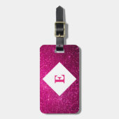 Speciaal roze bagagelabel afdrukken (Voorkant verticaal)