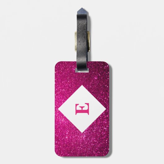 Speciaal roze bagagelabel afdrukken (Achterkant verticaal)