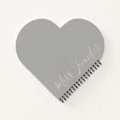 Speciaal roze balletschoen dans leraar notitieboek (Achterkant)